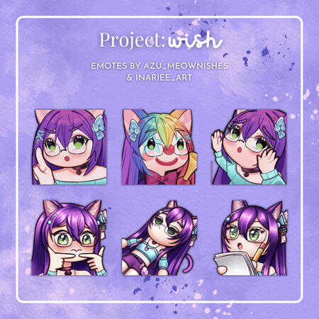 emotes by Azu_meownishes &amp; inariee_art